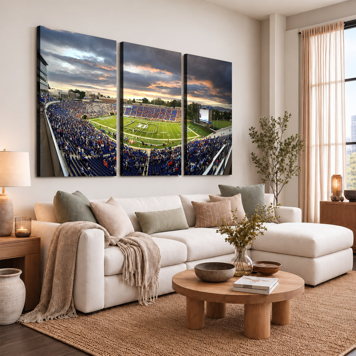 60433-MGV-CV-36X24 - Duke University Blue Devils Football Team Print, Durham