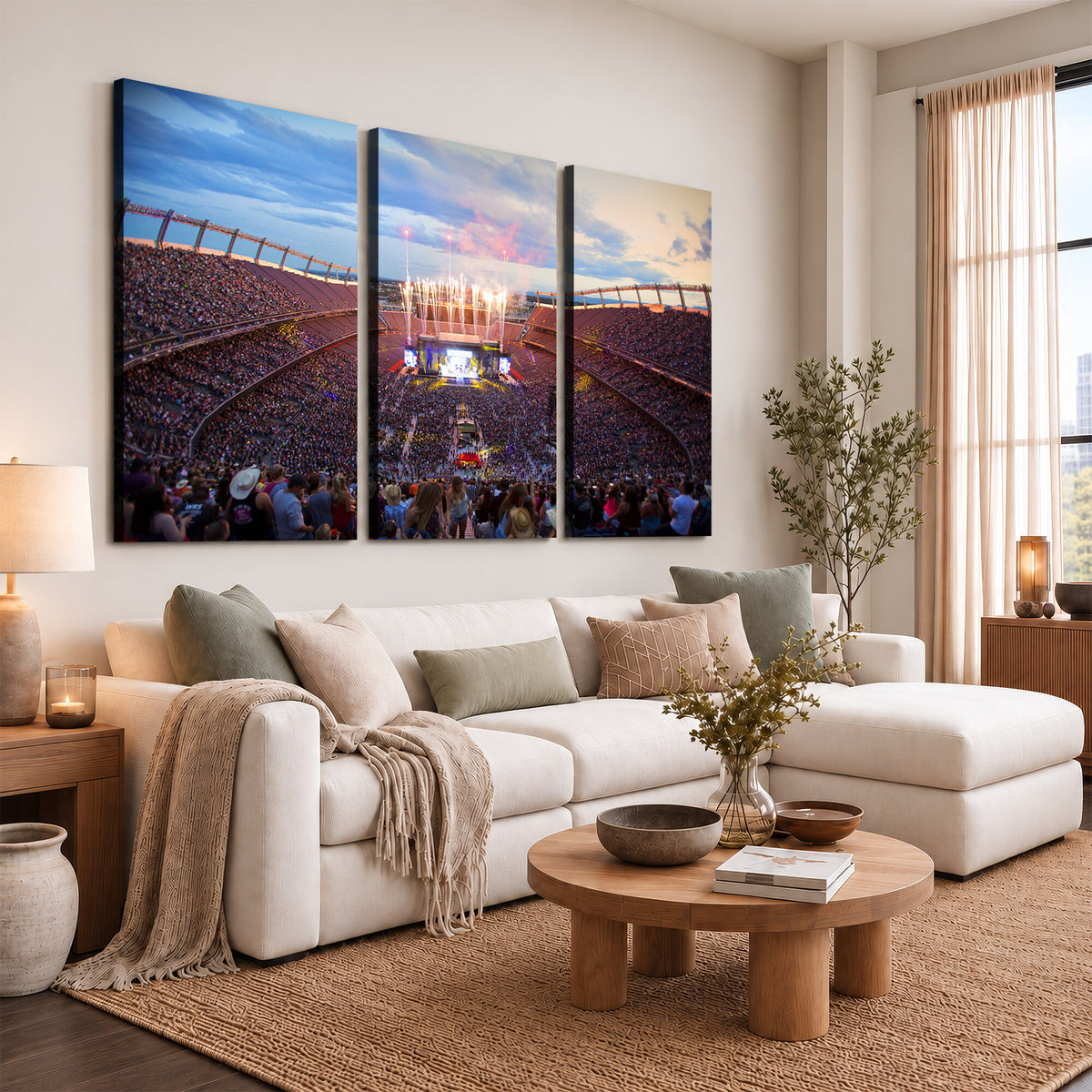 24689-MGV-CV-36X24 - Denver Broncos Football Team Print Canvas, Empower Field