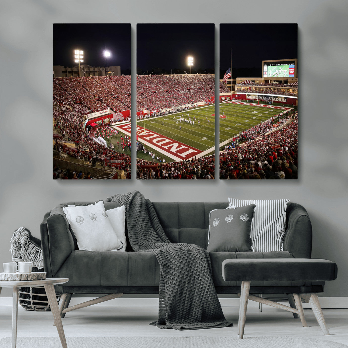 MGV-CV-48X32-3P - Indiana University Hoosiers Football Team Print Canvas