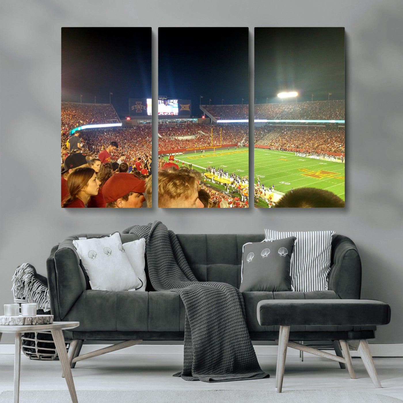 MGV-CV-48X32-3P - Iowa State University Cyclones Art Print, Football Team Print - Jack Trice Stadium Ames Wall Art