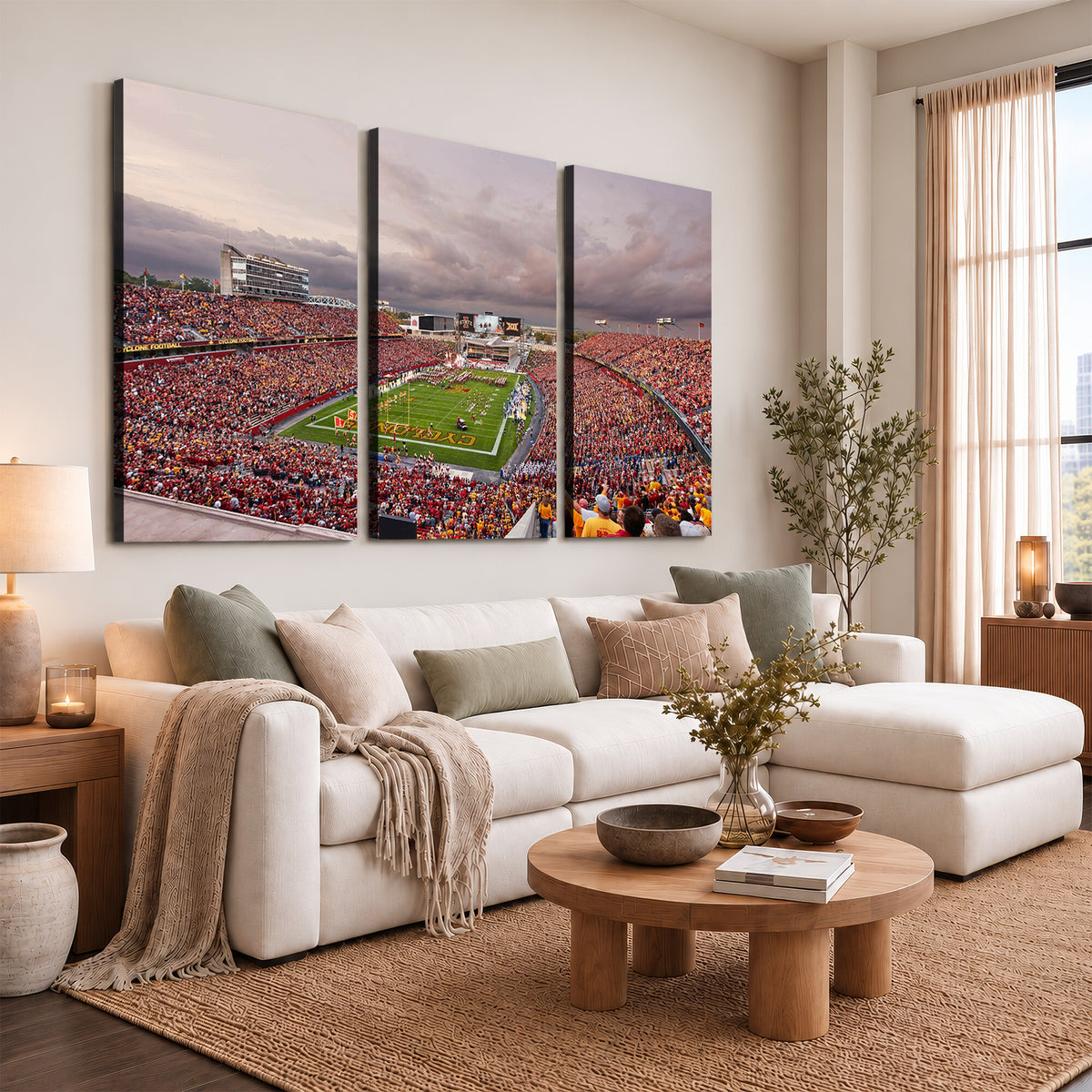 50373-MGV-CV-36X24 - Iowa State University Cyclones Football Team Print, Ames