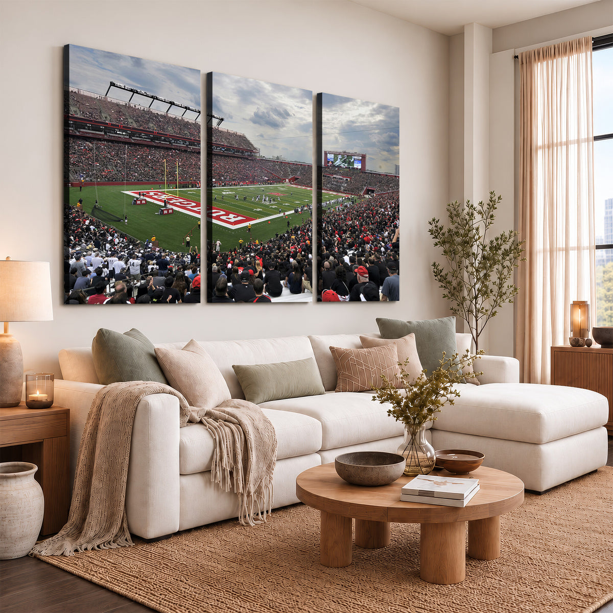 66777-MGV-CV-36X24 - Rutgers Scarlet Knights Football Team Print, SHI Stadium