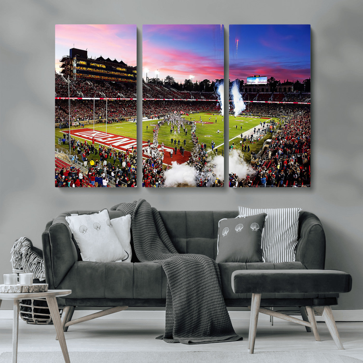 MGV-CV-48X32-3P - Stanford University Cardinal Football Team Print - Stanford Stadium Wall Art Canvas Print