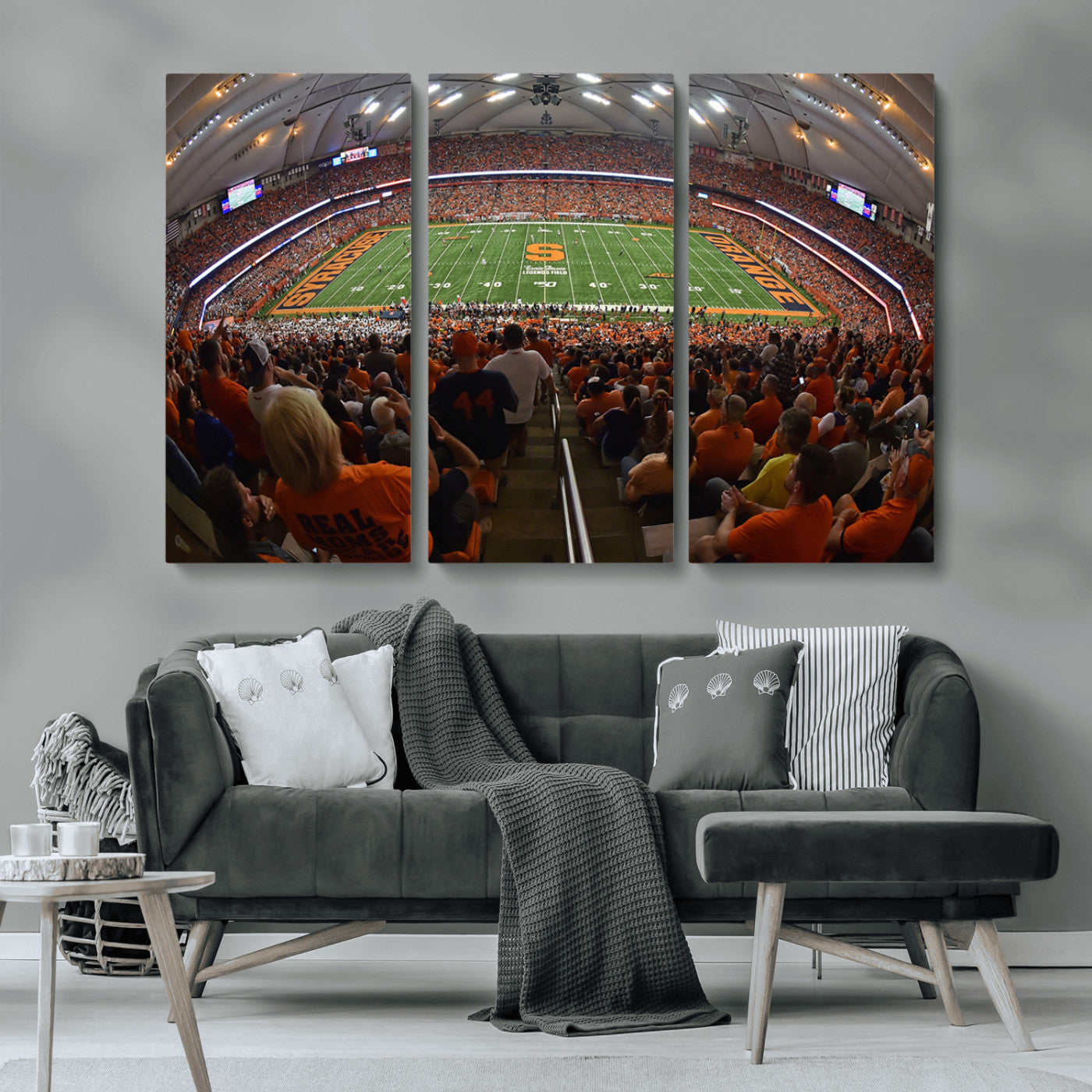 MGV-CV-48X32-3P - Syracuse University Orange Football Canvas Print, Football Team Print - Syracuse JMA Wireless Dome