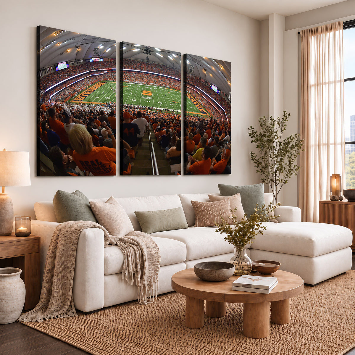 43291-MGV-CV-36X24 - Syracuse University Orange Football Canvas Print, Football Team Print - Syracuse JMA Wireless Dome