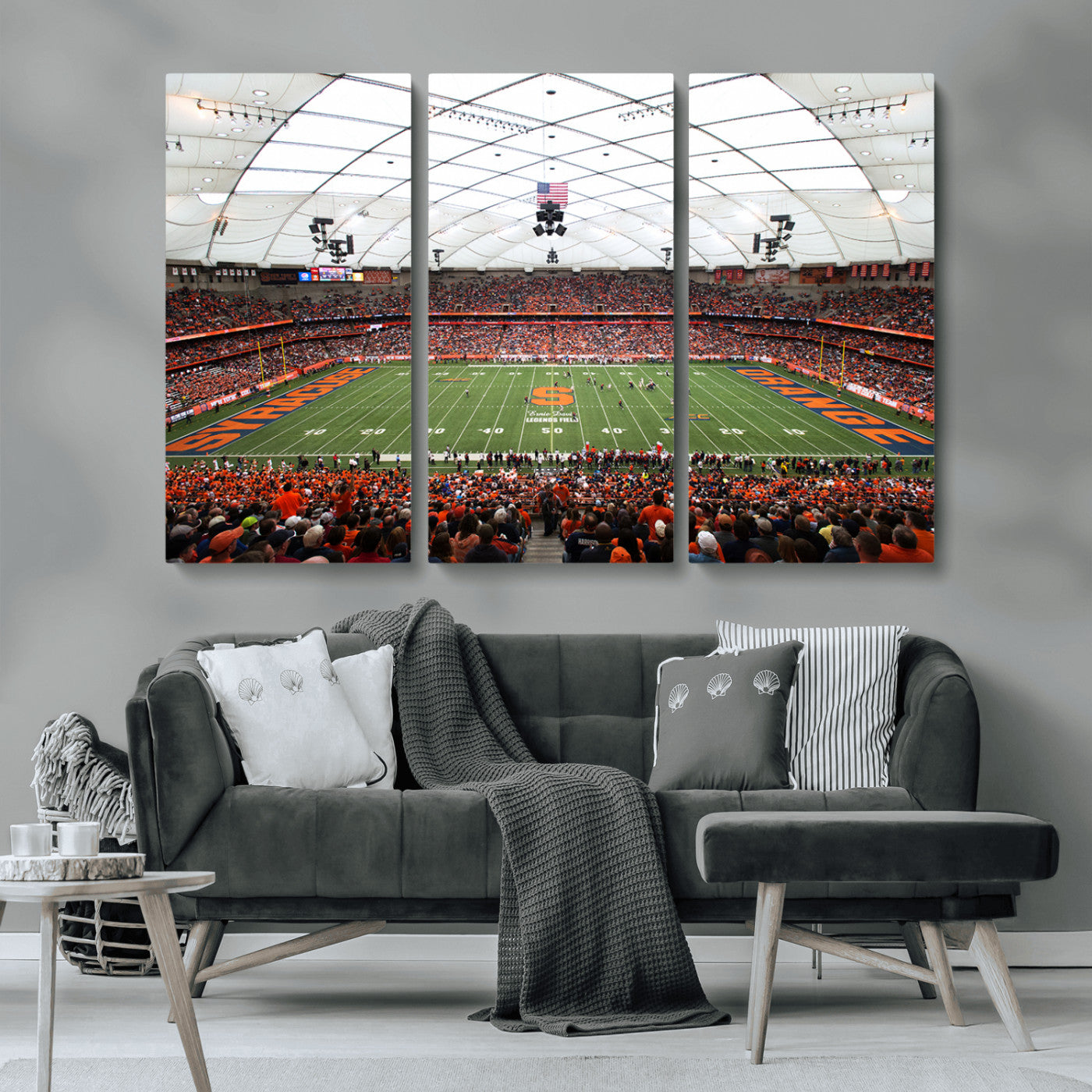 MGV-CV-48X32-3P - Syracuse University Orange Football Team Print - Syracuse JMA Wireless Dome Wall Art Canvas Print