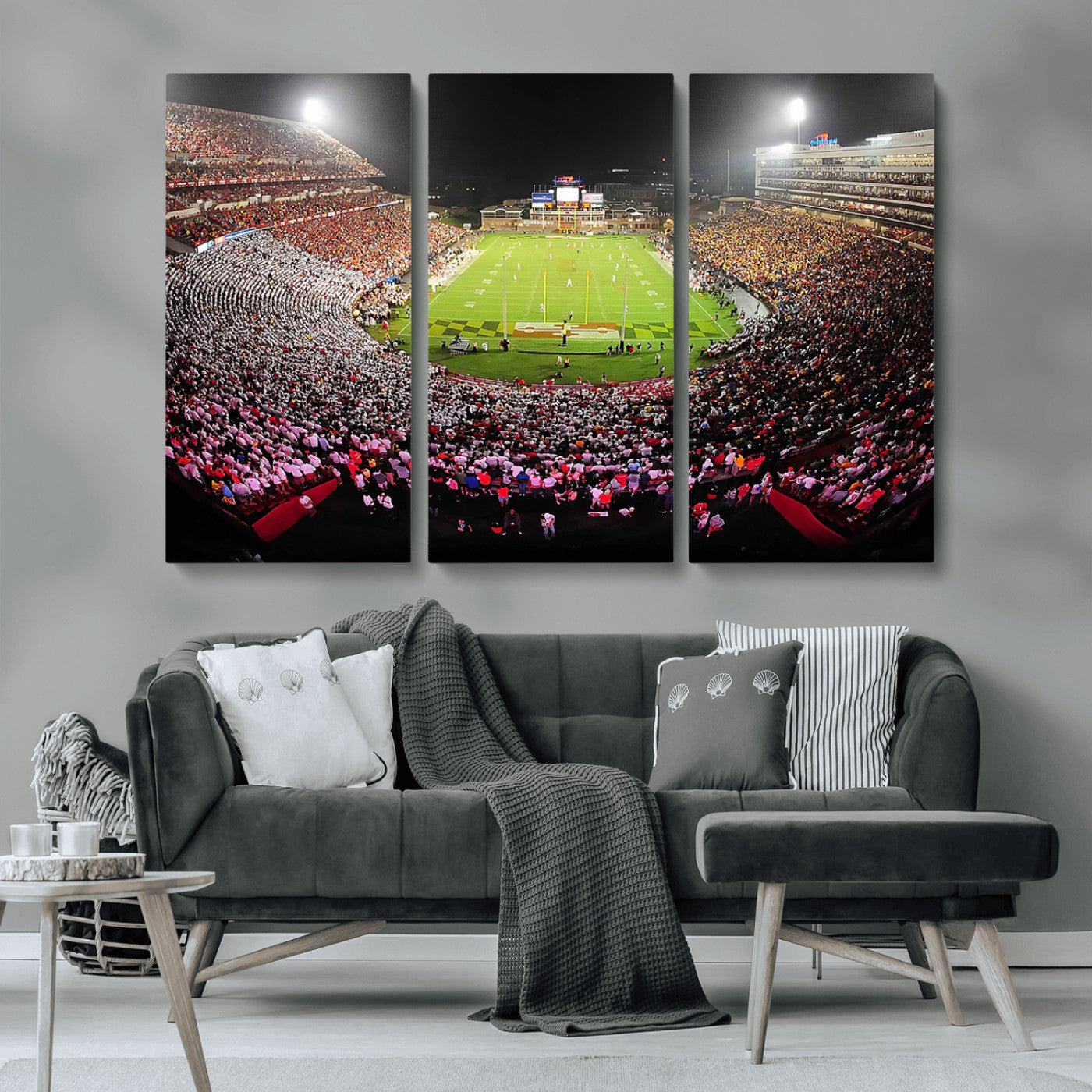 MGV-CV-48X32-3P - University of Maryland Terrapins Football Team Print - College Park SECU Stadium Wall Art Canvas