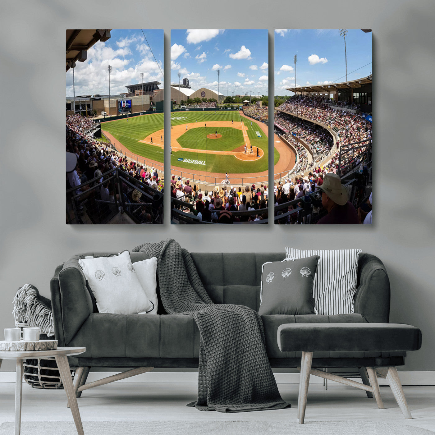 MGV-CV-48X32-3P - The Texas A&M University Aggies Athletics Team Print - College Station Kyle Field Wall Art Canvas