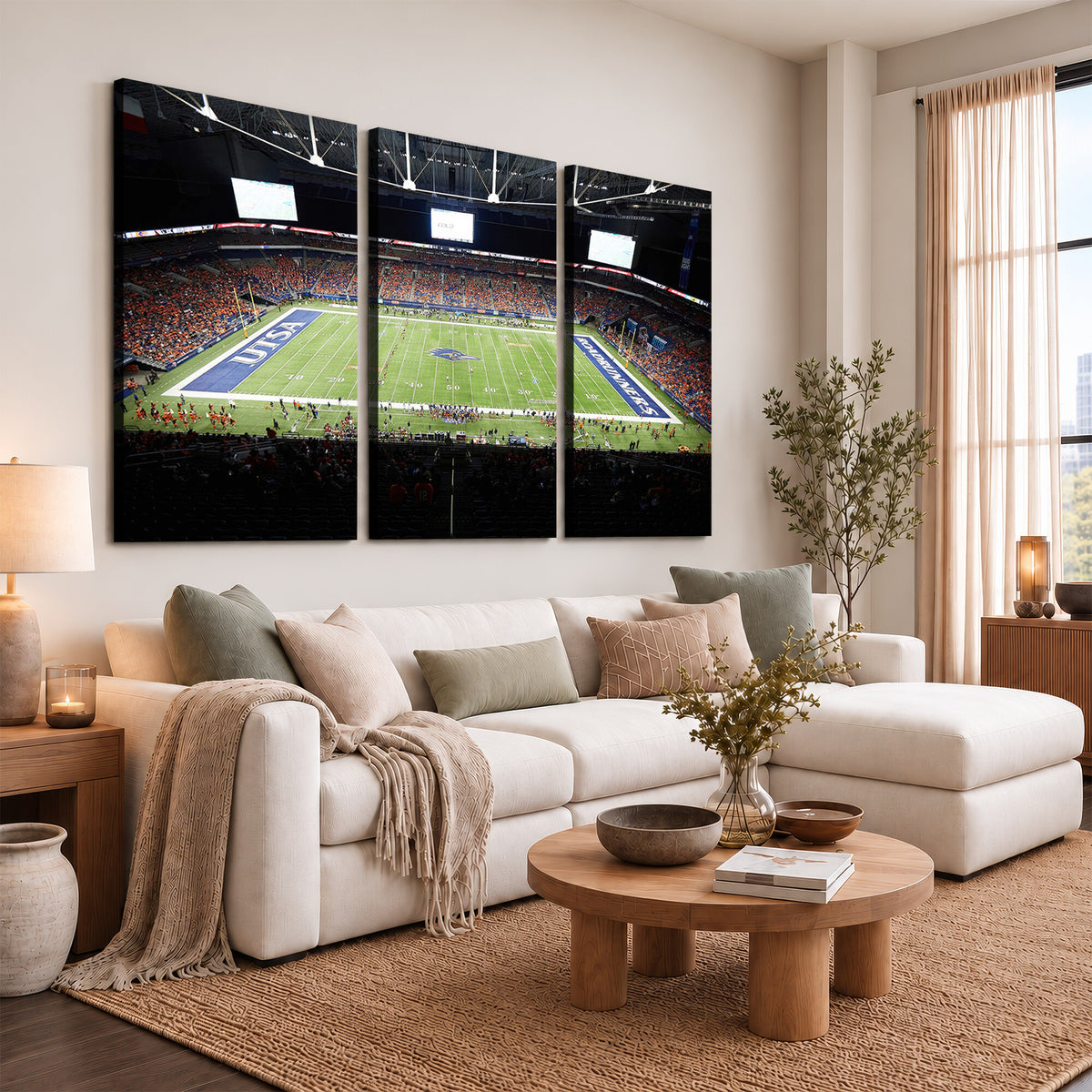 98617-MGV-CV-36X24 - The University of Texas at San Antonio Roadrunners Football Team Print, San Antonio Alamodome