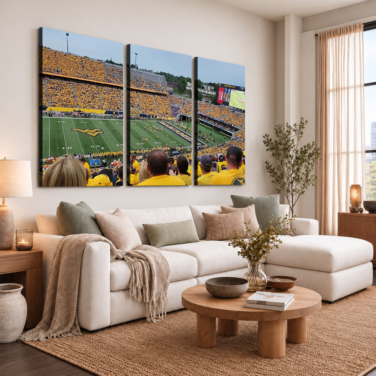 18056-MGV-CV-36X24 - Puskar Stadium Canvas Print Wall Art, Morgantown Print