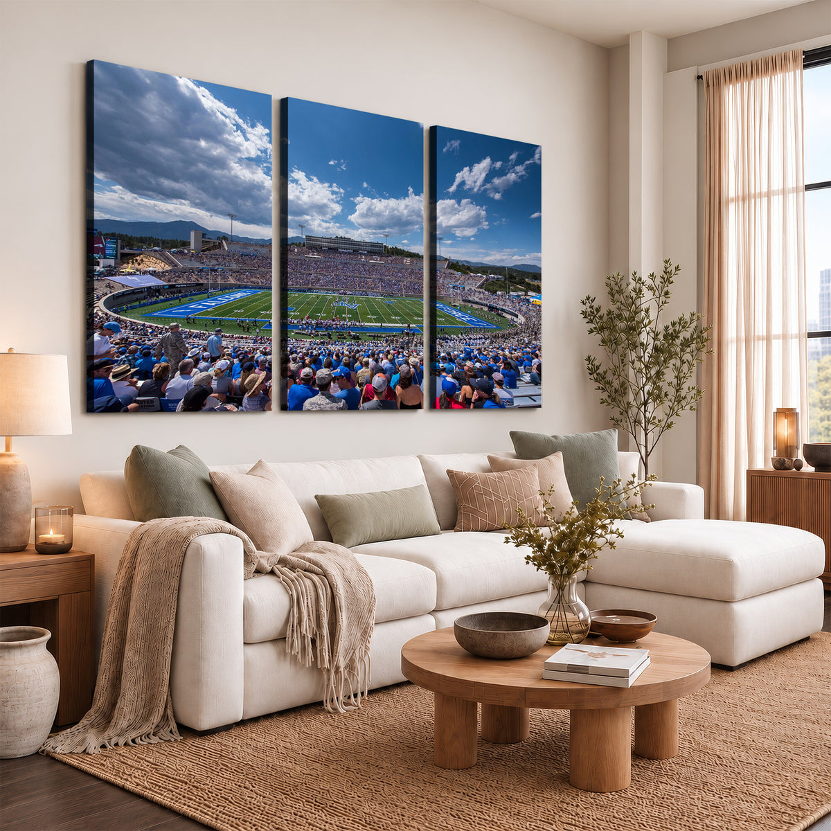 59281-MGV-CV-36X24 - Air Force Falcons Football Team Print, Colorado Springs