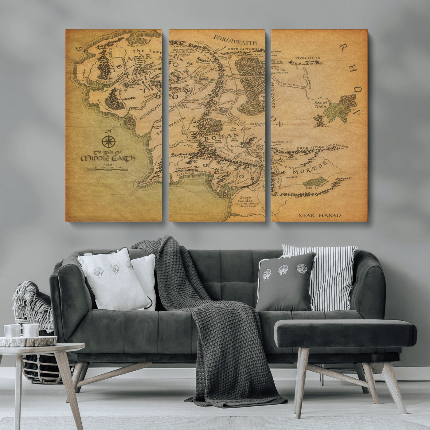 MGV-CV-48X32-3P - Push Pin World Map Canvas Print – Framed Wall Art for Couples to Track Their Travels – Anniversary
