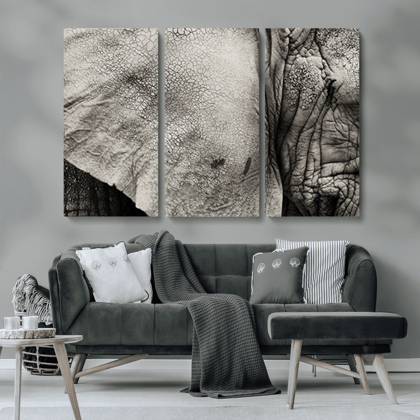 MGV-CV-48X32-3P - Elephant Wall Art Canvas Print