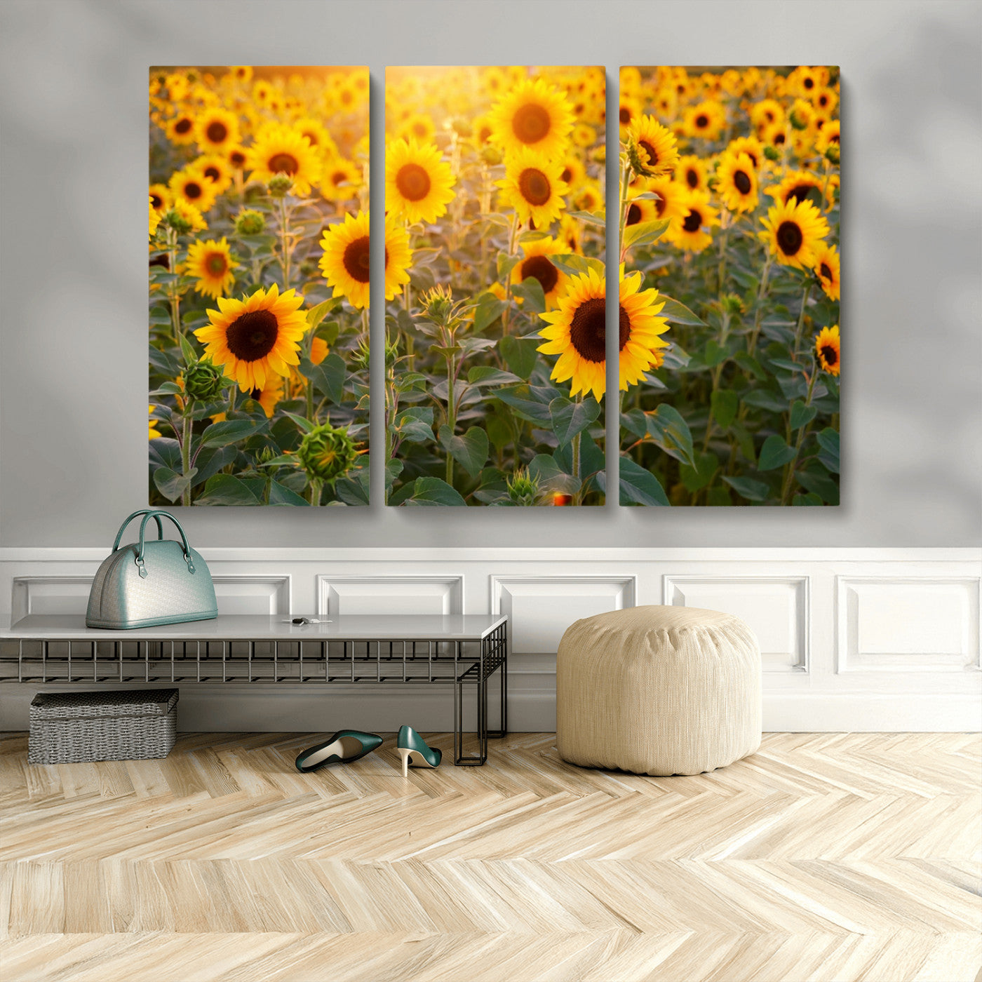 MGV-CV-48X32-3P - Sunflower Sunshine Wall Art Canvas Print