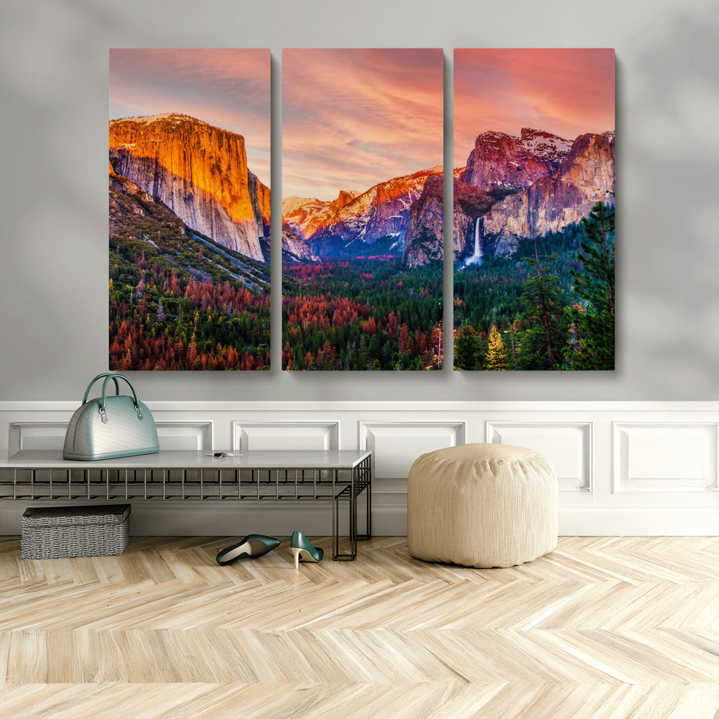 MGV-CV-48X32-3P - Yosemite Nal Park Wall Art Landscape Canvas Print El Capitan