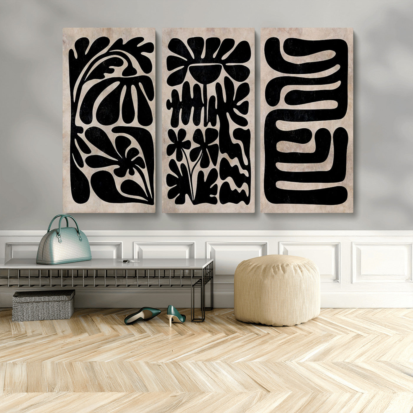 MGV-CV-48X32-3P - Canvas Print Wall Art Abstract Art Boho, Framed Boho Art Canvas Print