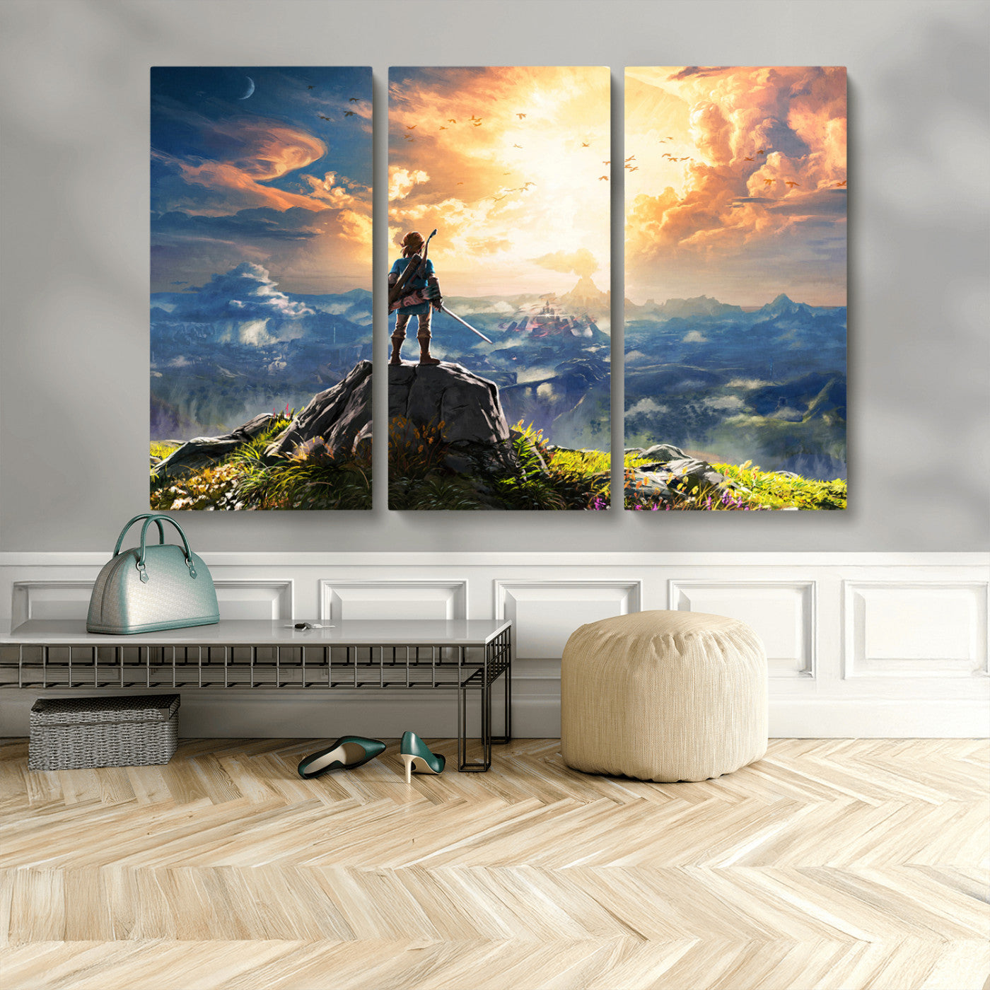 MGV-CV-48X32-3P - Legend of Zelda Breath of the Wild Game Wall Art Canvas, Legend of Zelda Canvas Print