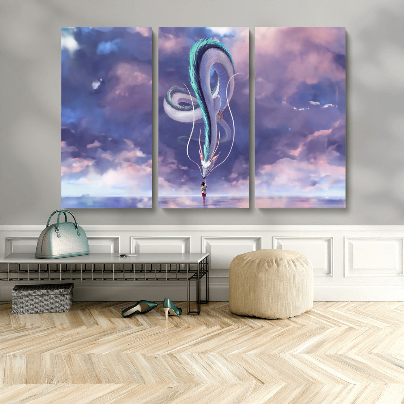 MGV-CV-48X32-3P - Spirited Away Haku and Chihiro Poster - Anime Lover - Hayao Miyazaki - Studio Ghibli Poster - Anime
