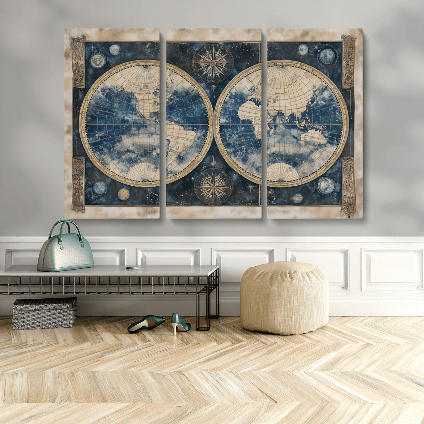 MGV-CV-48X32-3P - World Map Canvas Print