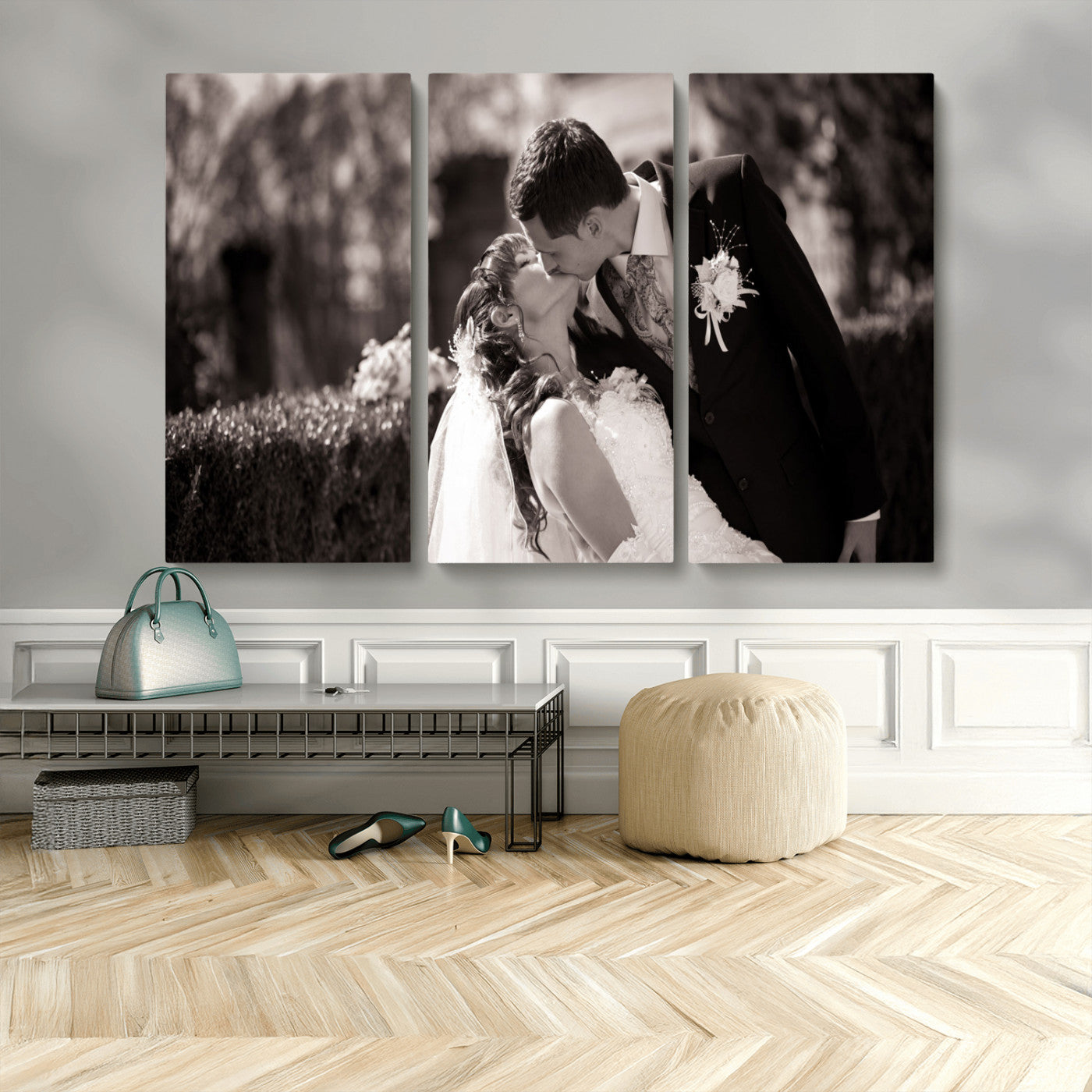 MGV-CV-48X32-3P - Create Your Own Photo Canvas Print - Personalized Wall Art for Home Decor Wall Art Print, Create