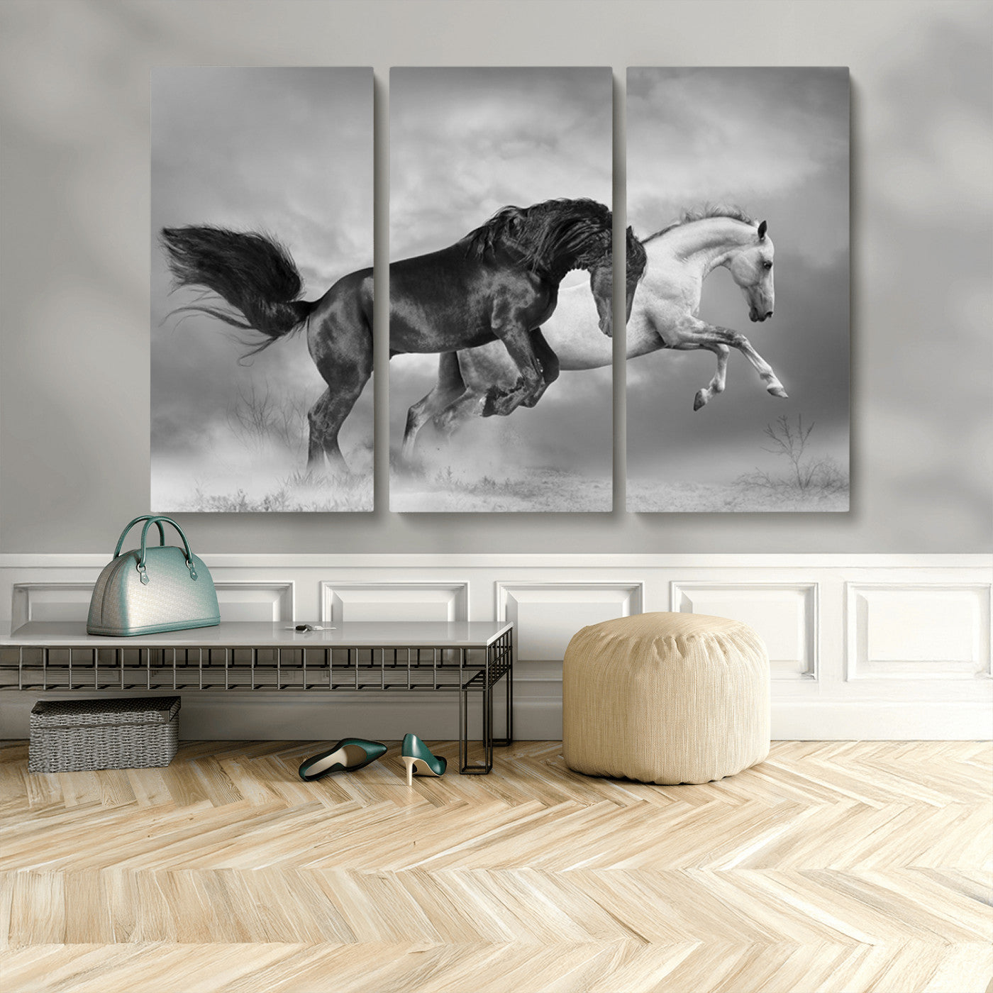 MGV-CV-48X32-3P - Wild Horses Wall Art Canvas Print