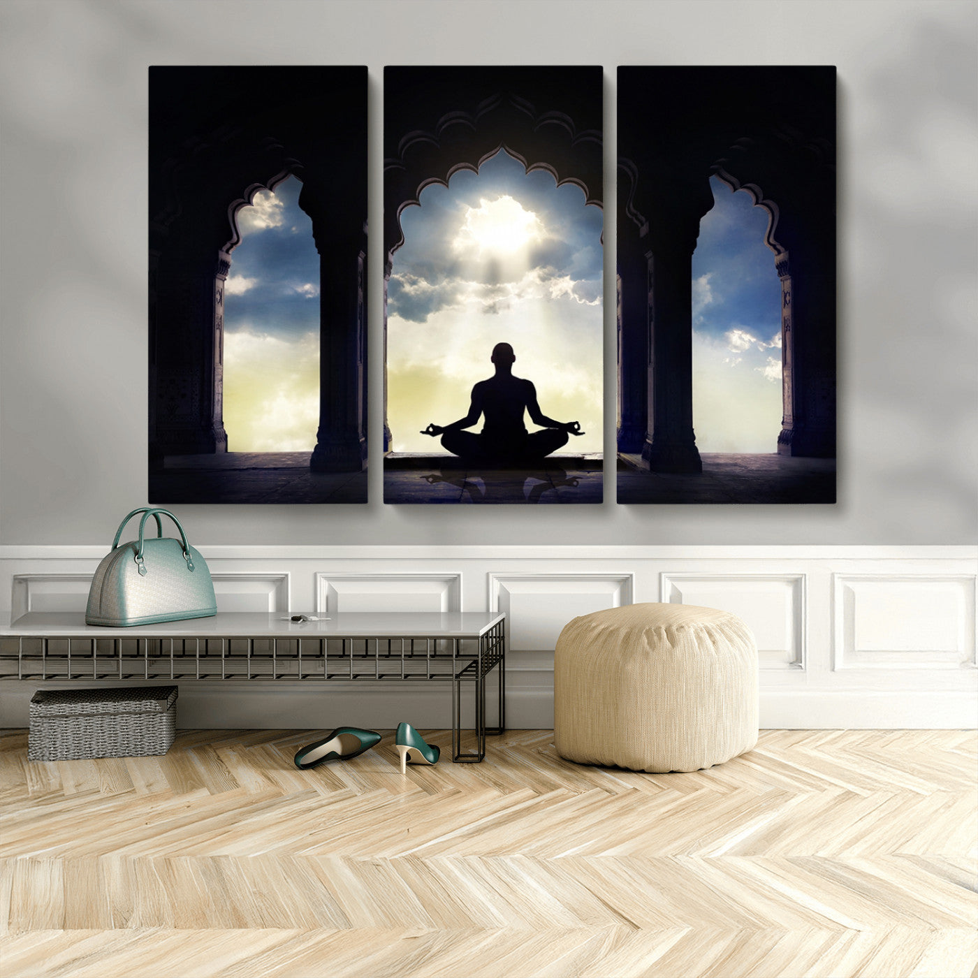 MGV-CV-48X32-3P - Women and Yoga Wall Art Canvas Print