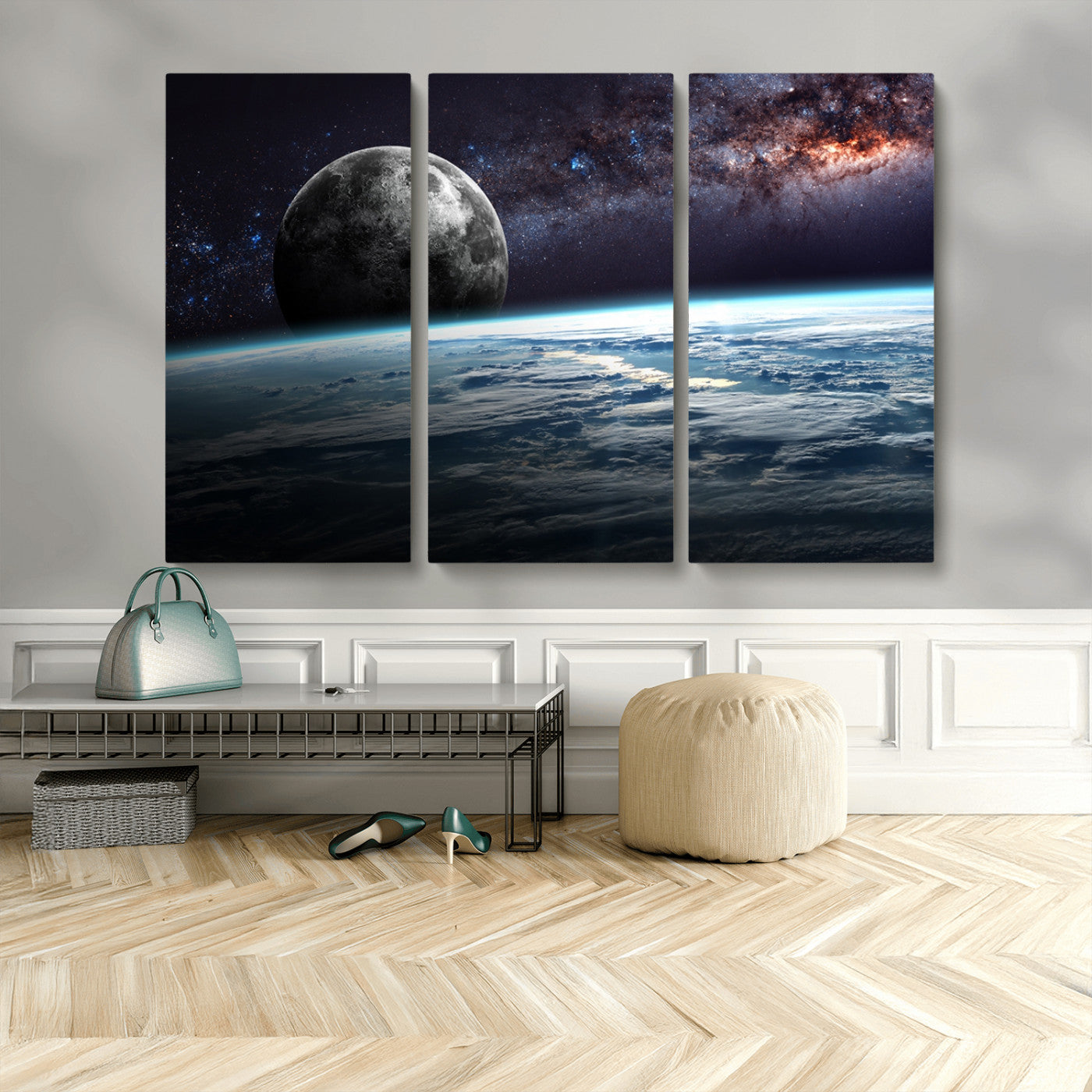MGV-CV-48X32-3P - Space and Planet Canvas Print