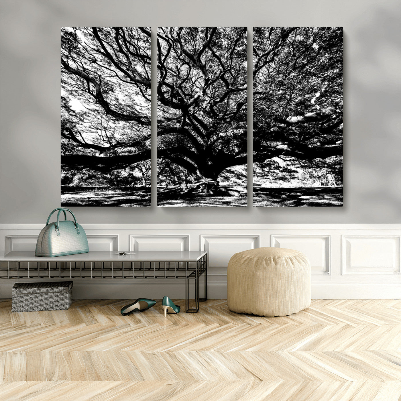 MGV-CV-48X32-3P - Mighty Angel Oak Wall Art | Angel Oak Tree Art Print