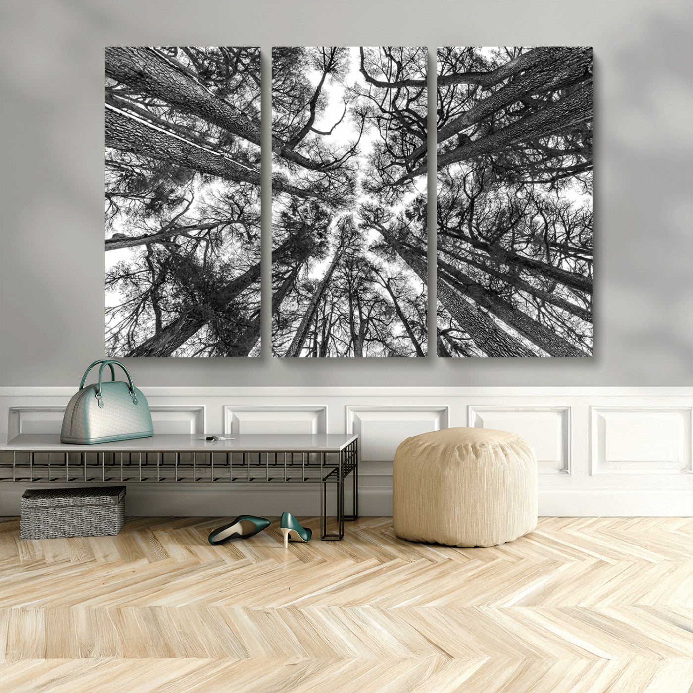 MGV-CV-48X32-3P - Trees Contemporary Art Canvas Print