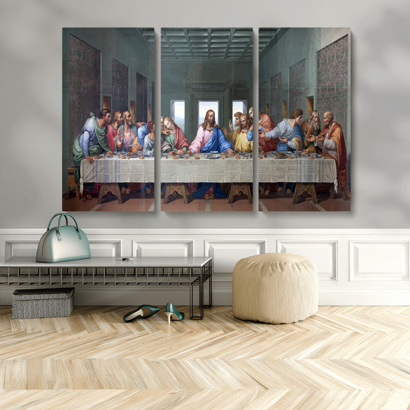 MGV-CV-48X32-3P - The Last Supper Multi Panel Canvas Wall Art