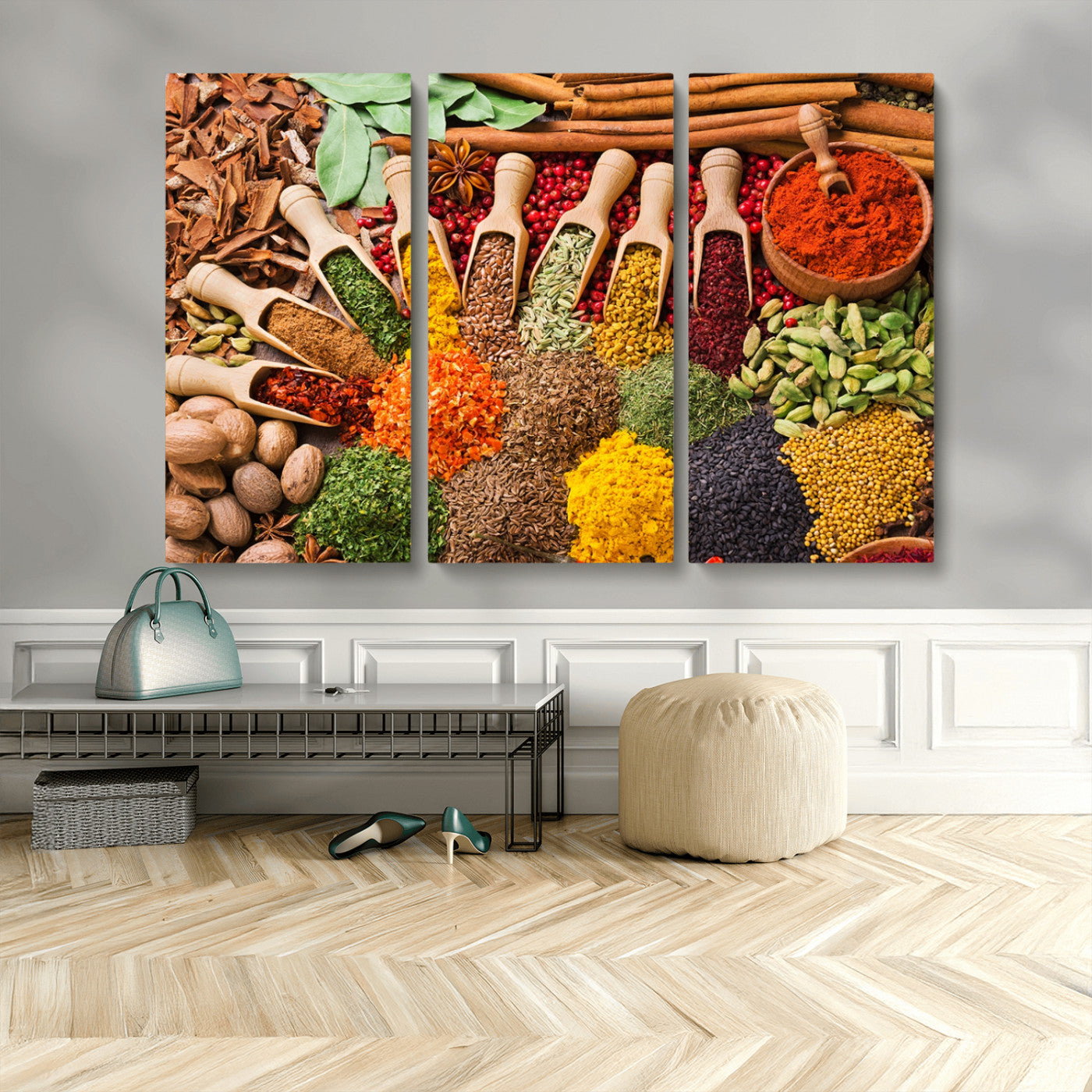 MGV-CV-48X32-3P - Spices Kitchen Wall Art Canvas Print