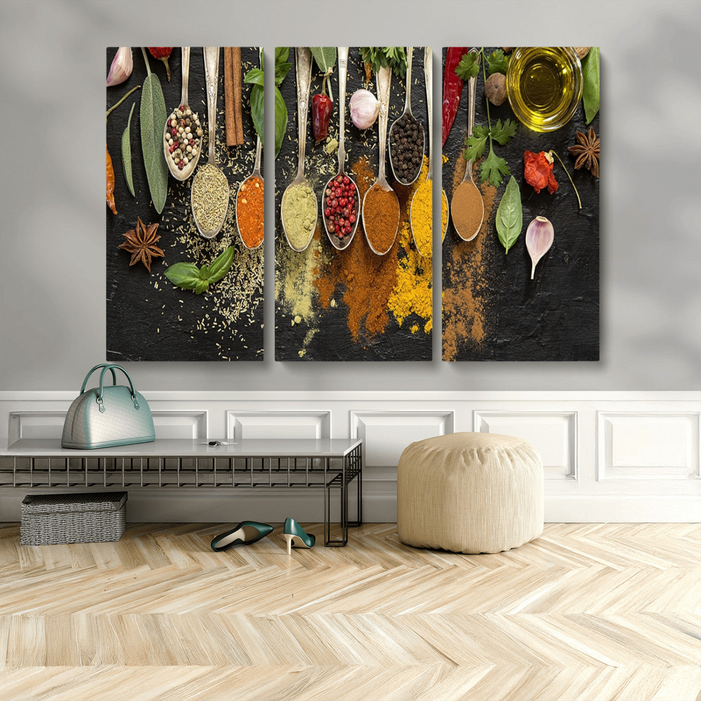 MGV-CV-48X32-3P - Kitchen Spice Wall Art Canvas Print