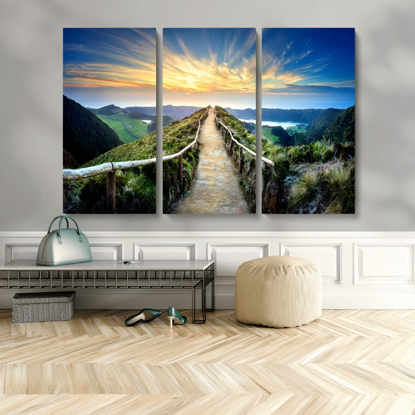 MGV-CV-48X32-3P - Mountain Landscape Wall Art Canvas Print