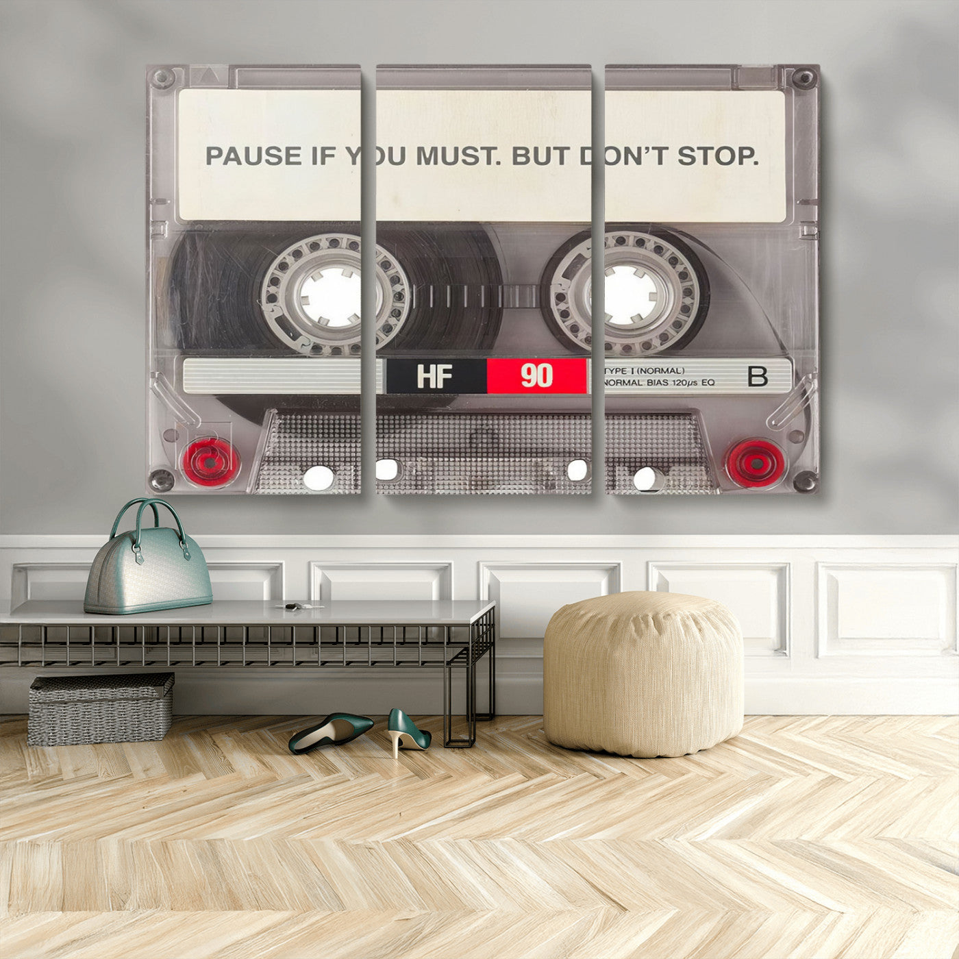 MGV-CV-48X32-3P - Music Cassette Iconic Wall Art Canvas Print