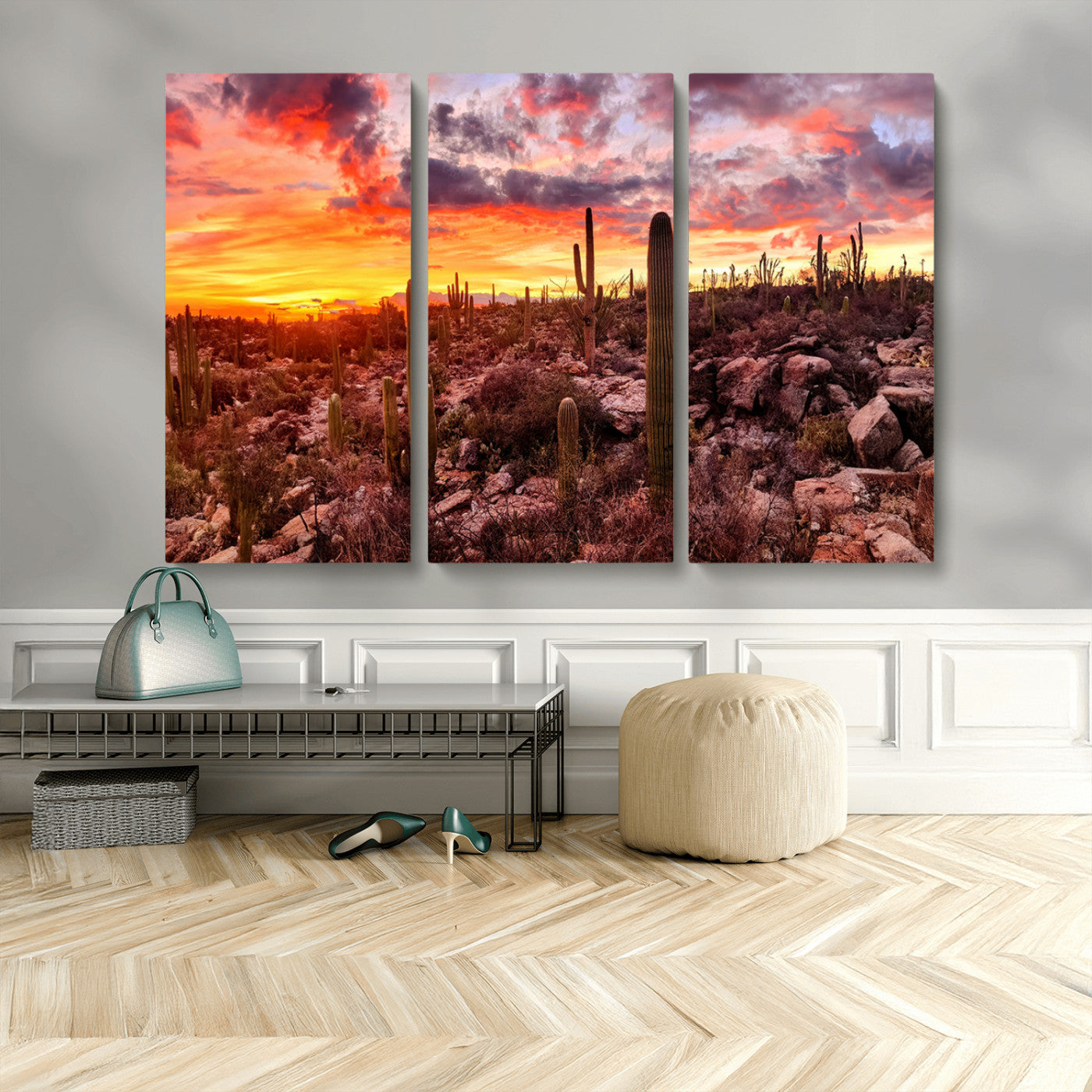 MGV-CV-48X32-3P - Arizona Desert Print, Western Cowboy Wall Art Print