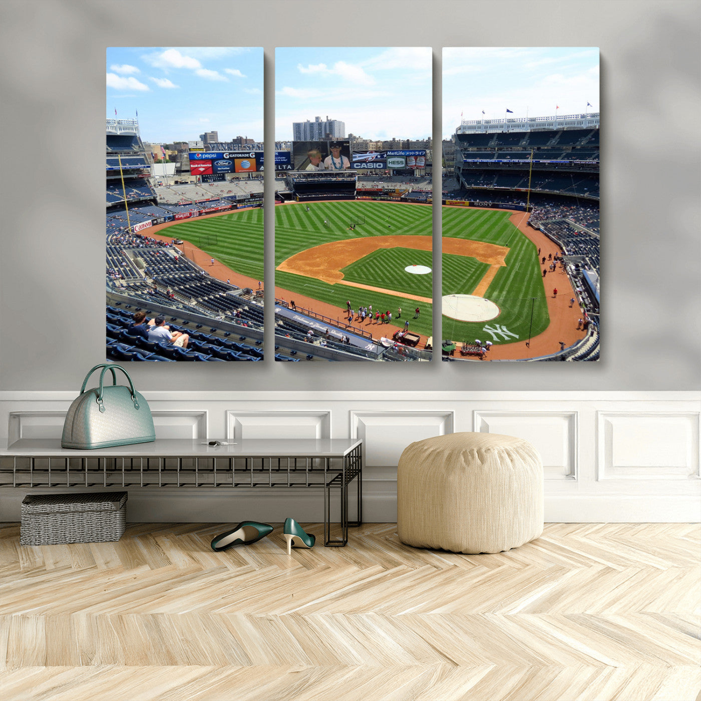 MGV-CV-48X32-3P - Buffalo Bills Stadium Wall Art - Buffalo Bills Decor- NFL Fans Gift, Perfect Sports Decor for Living