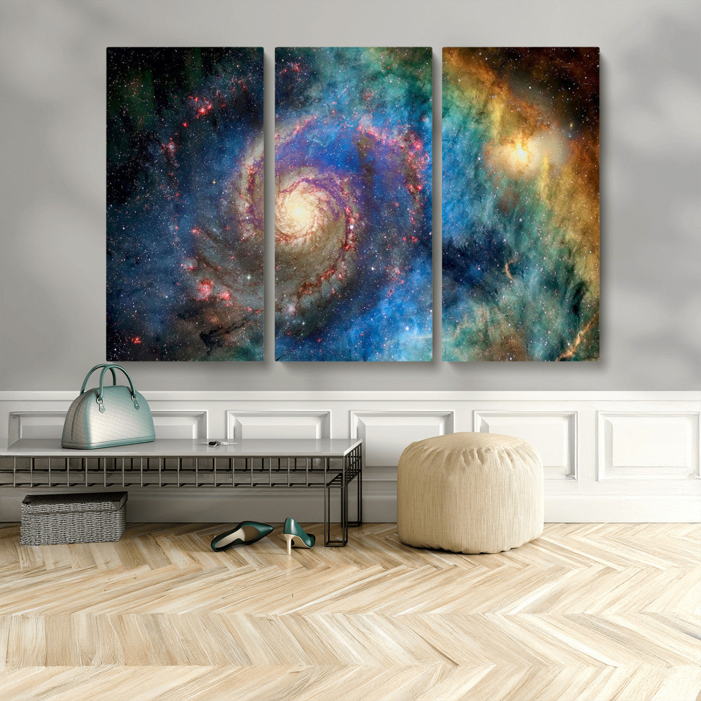 MGV-CV-48X32-3P - Spiral Galaxy Wall Art Canvas Print