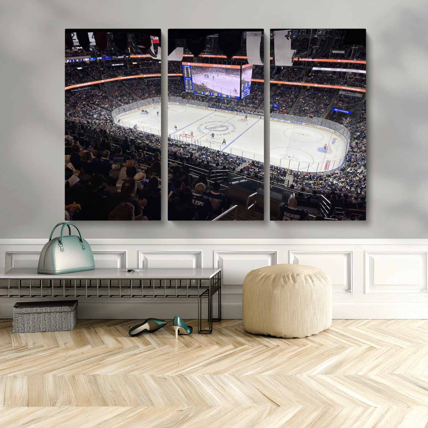 MGV-CV-48X32-3P - Amalie Arena Florida Wall Art Canvas Print - NHL Hockey Stadium Print