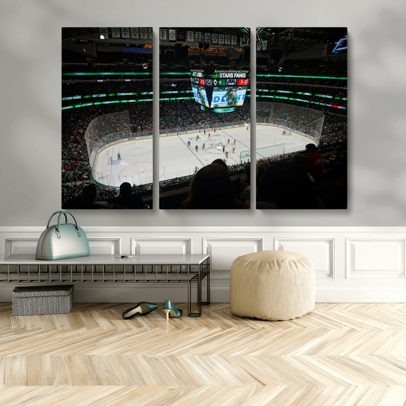 MGV-CV-48X32-3P - American Airlines Center Dallas Stars Wall Art Canvas Print - Dallas Hockey Arena Stadium Print