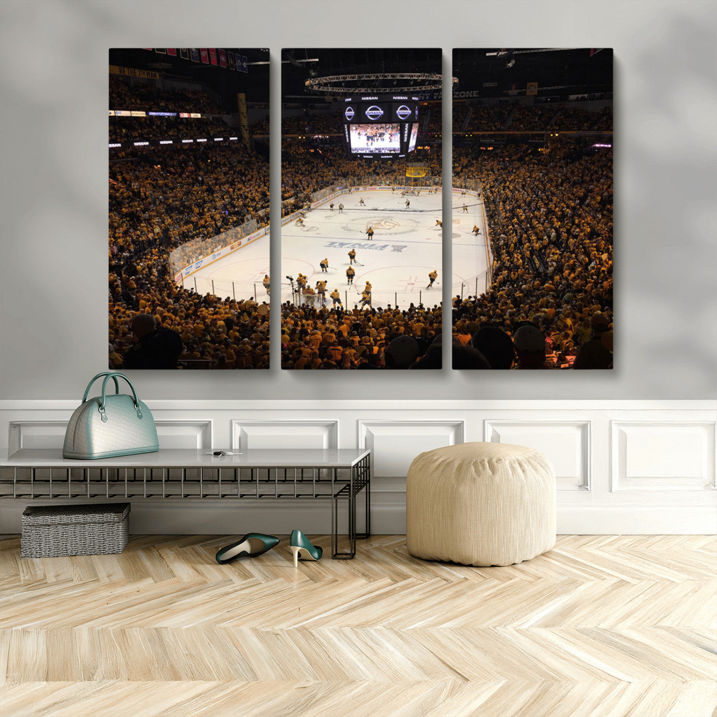 MGV-CV-48X32-3P - Bridgestone Arena - Nashville Predators Hockey Team Print - Nashville Wall Art Canvas Print