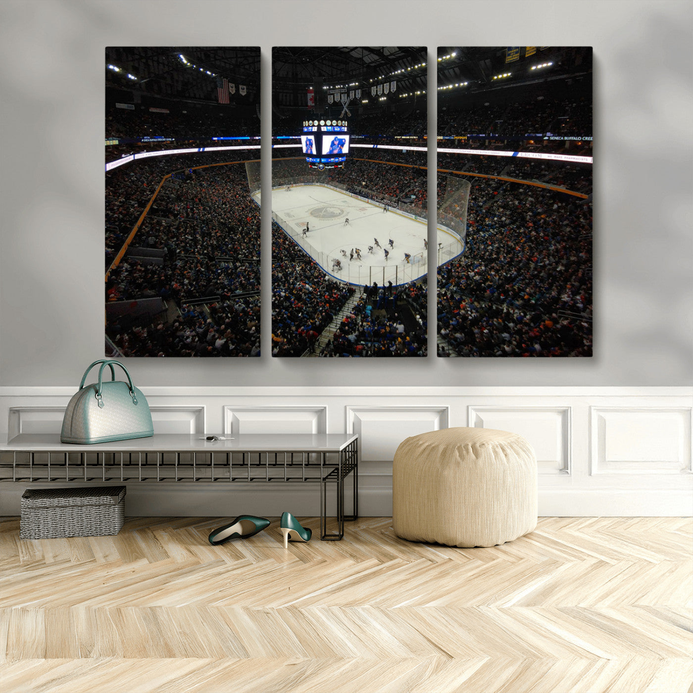 MGV-CV-48X32-3P - KeyBank Center New York Buffalo Sabres Hockey Stadium Canvas Print Wall Art
