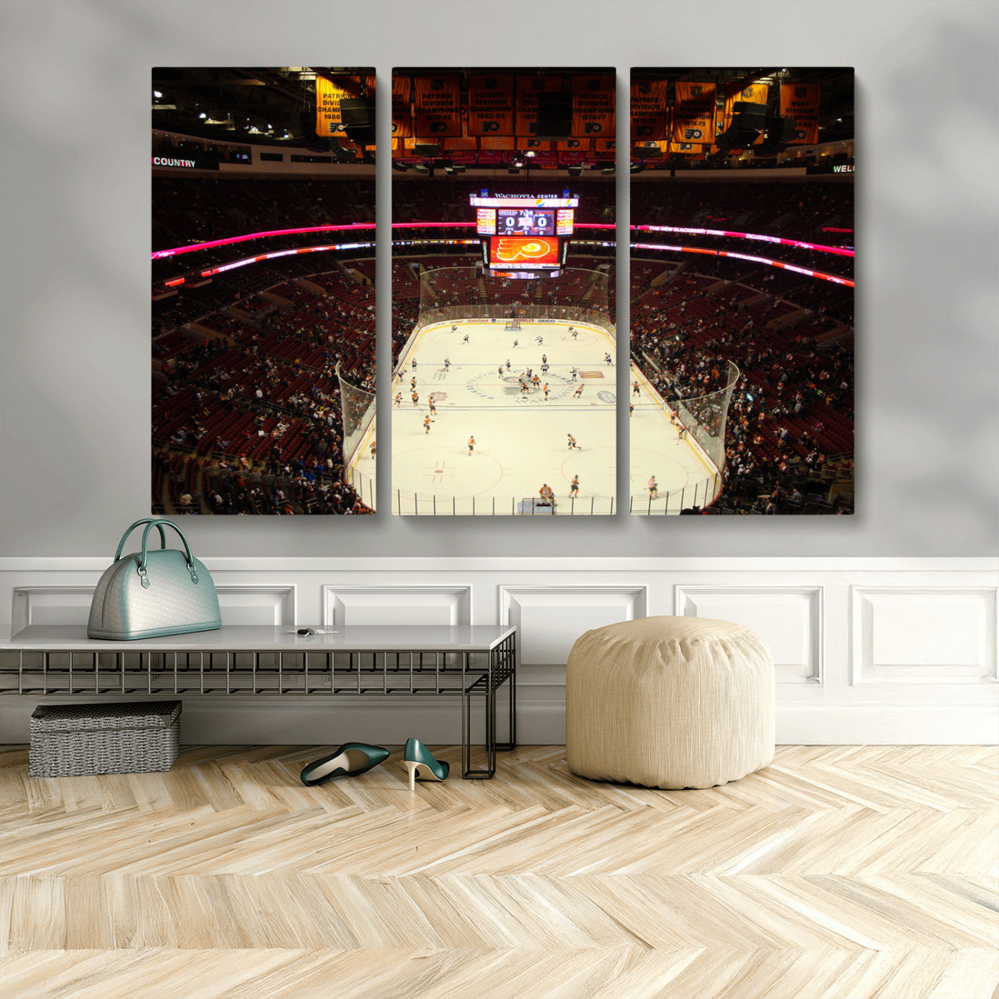 MGV-CV-48X32-3P - Wachovia Center Priort of Lyers Game Ice Hockey Stadium Canvas Print, Lyers Game Ice Hockey Stadium