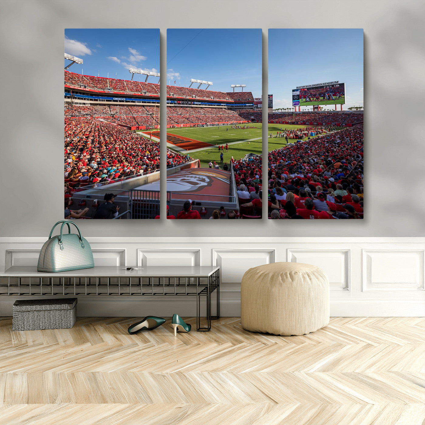 MGV-CV-48X32-3P - Florida Tampa Raymond James Stadium Wall Art Canvas Print - NFL Football Stadium Print