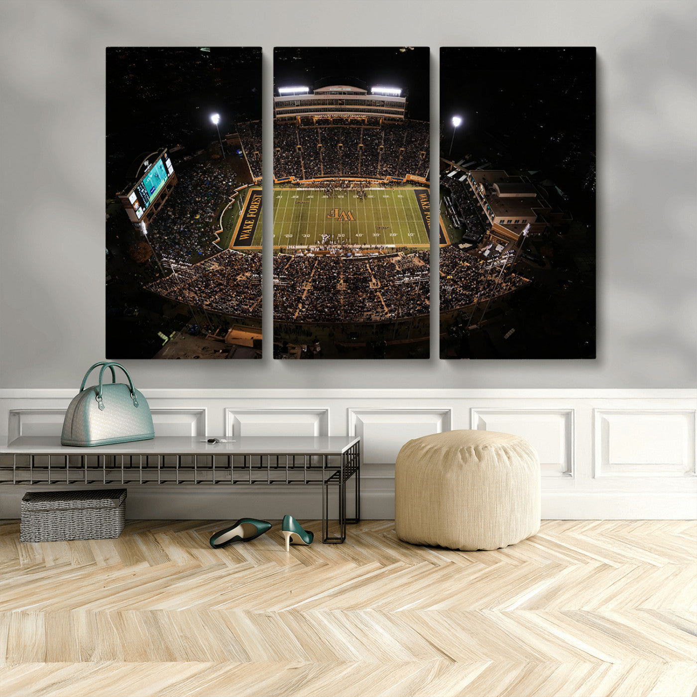 MGV-CV-48X32-3P - Wake Forest University Demon Deacons Canvas Printi, Football Team Print - Winston-Salem Allegacy