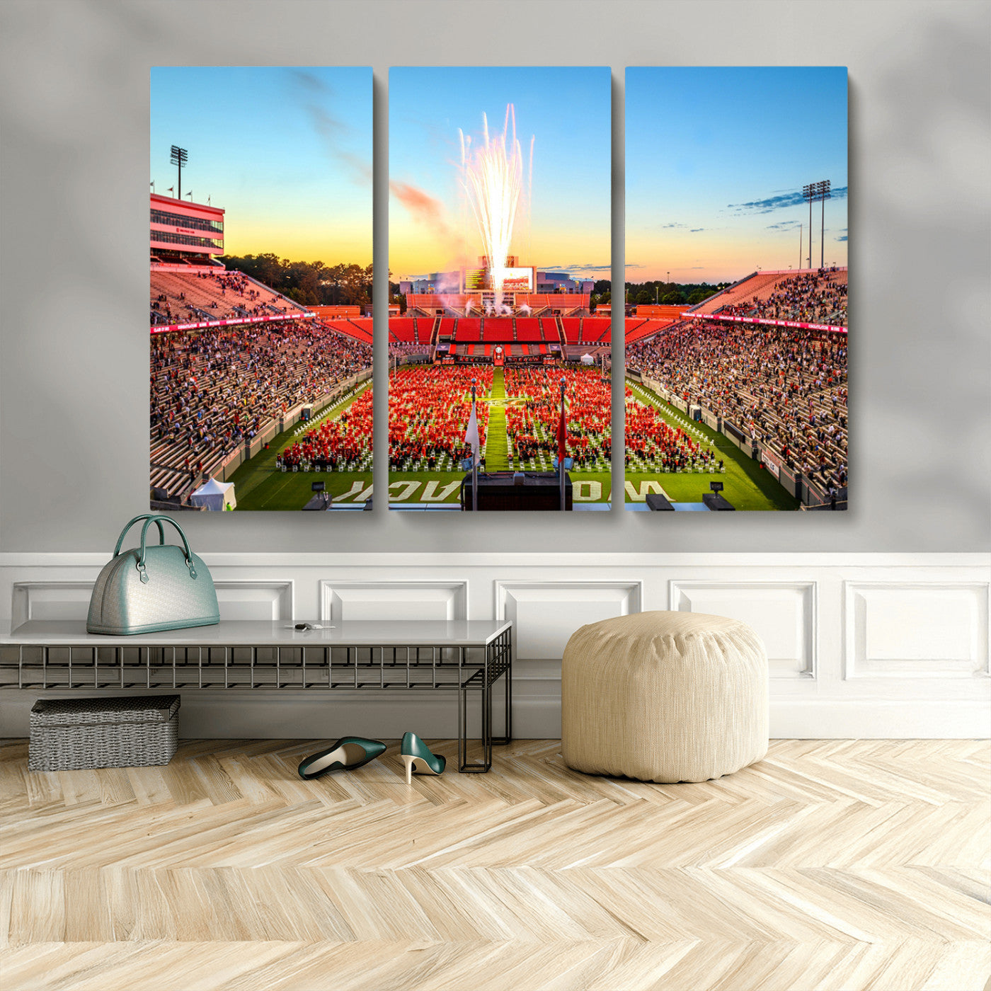 MGV-CV-48X32-3P - North Carolina State University Canvas Print, North Carolina State University Wolfpack Football Team