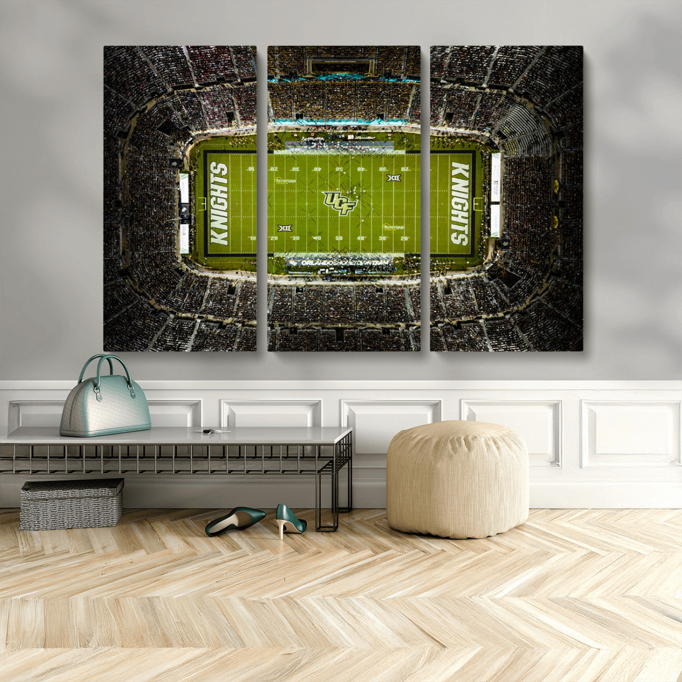 MGV-CV-48X32-3P - UCF Knights Football Team Print - Orlando FBC Mortgage Stadium Wall Art, UCF Knights Canvas Print