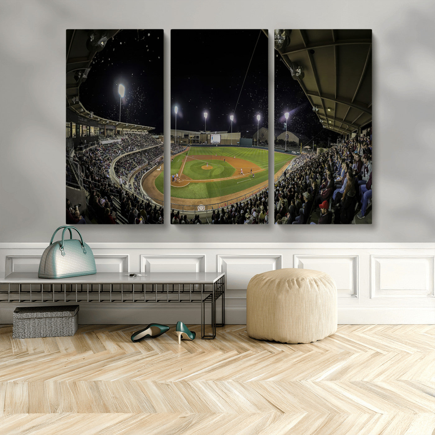 MGV-CV-48X32-3P - Olsen Field at Blue Bell Park - Texas A&M Aggies Baseball Stadium Wall Art Canvas Print