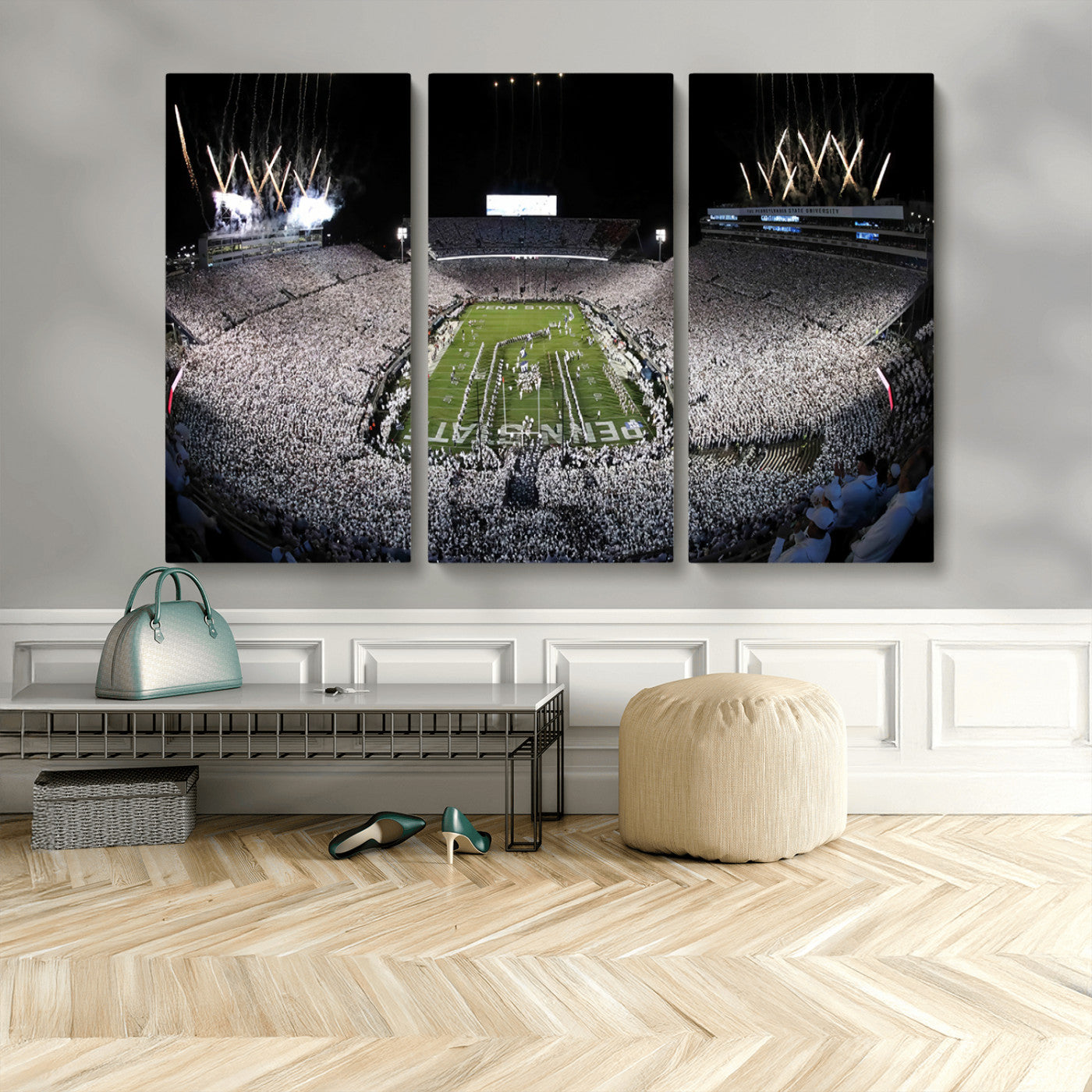 84537-MGV-CV-48X32-3P-Penn State Beaver Stadium Canvas Wall Art - Nittany Lions Football Print