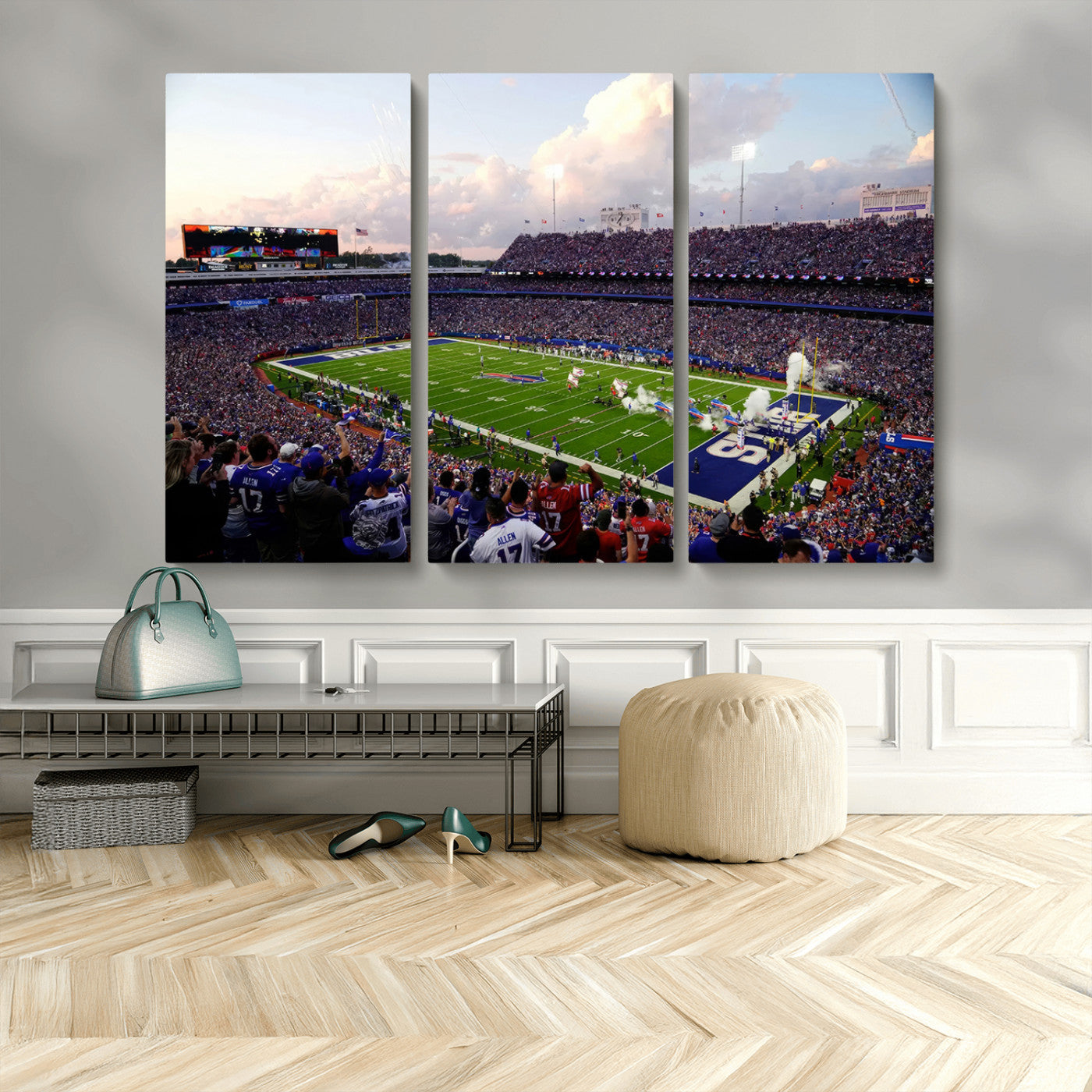 MGV-CV-48X32-3P - Buffalo Bills Football Team Print - Buffalo Highmark Stadium Wall Art Canvas Print