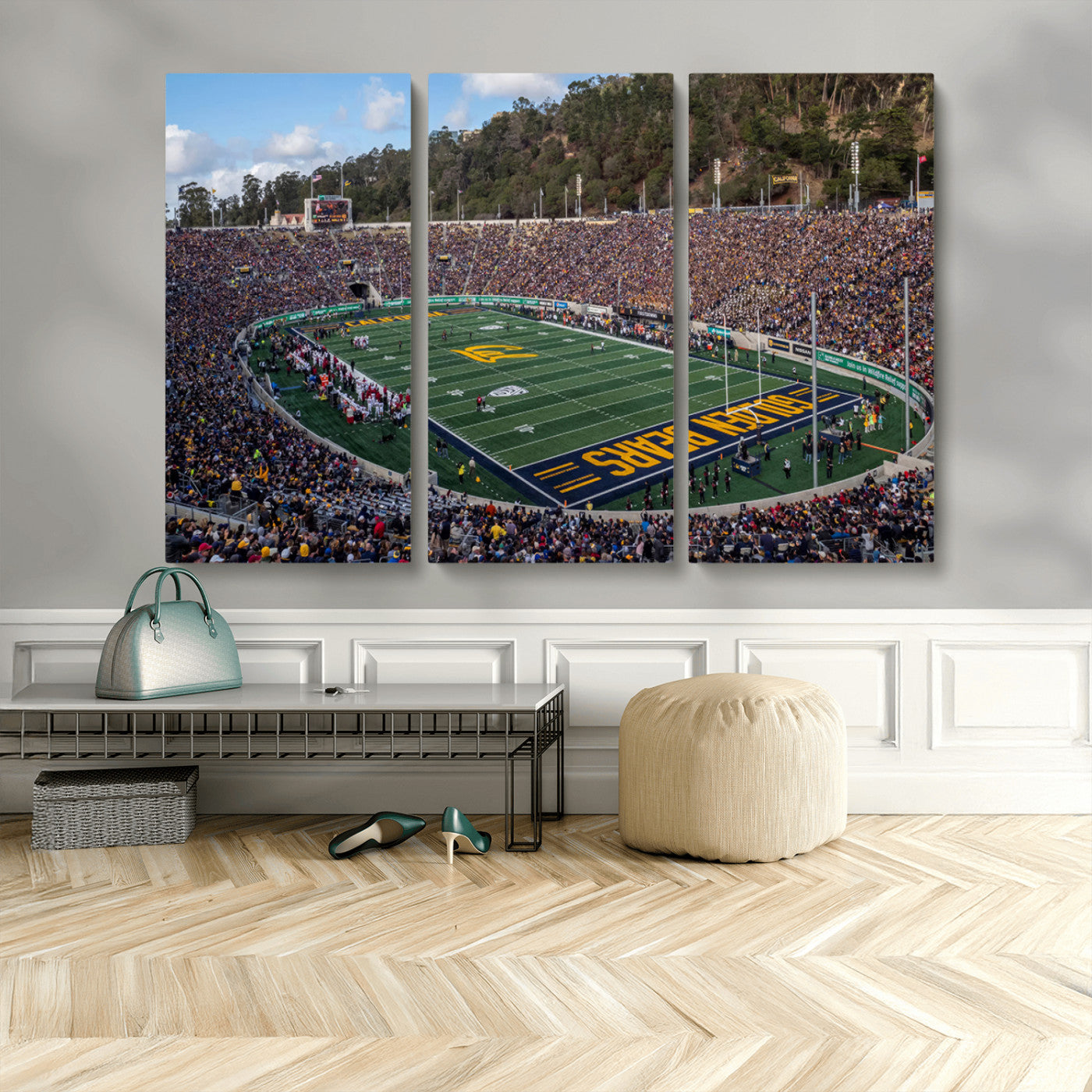 MGV-CV-48X32-3P - University of California Golden Bears Football Team Print - Berkeley California Memorial Stadium Art